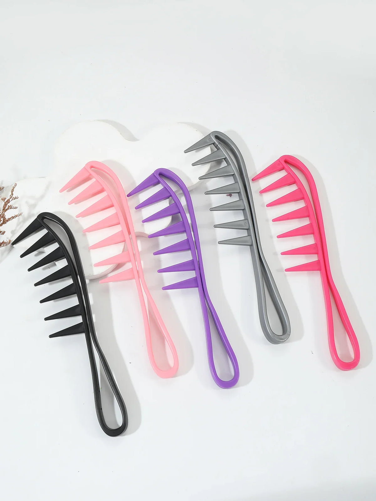 Wide Toothed Anti Static Plastic Comb Hairdressing Tool