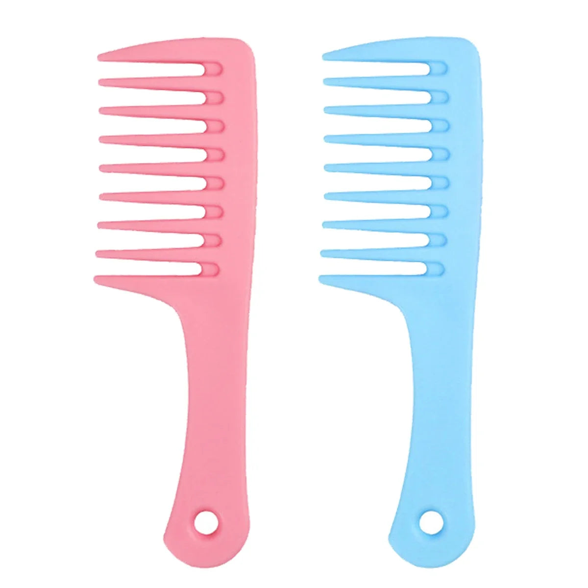 Wide Tooth Handle Comb Set 1 to 4 Pieces ABS Plastic