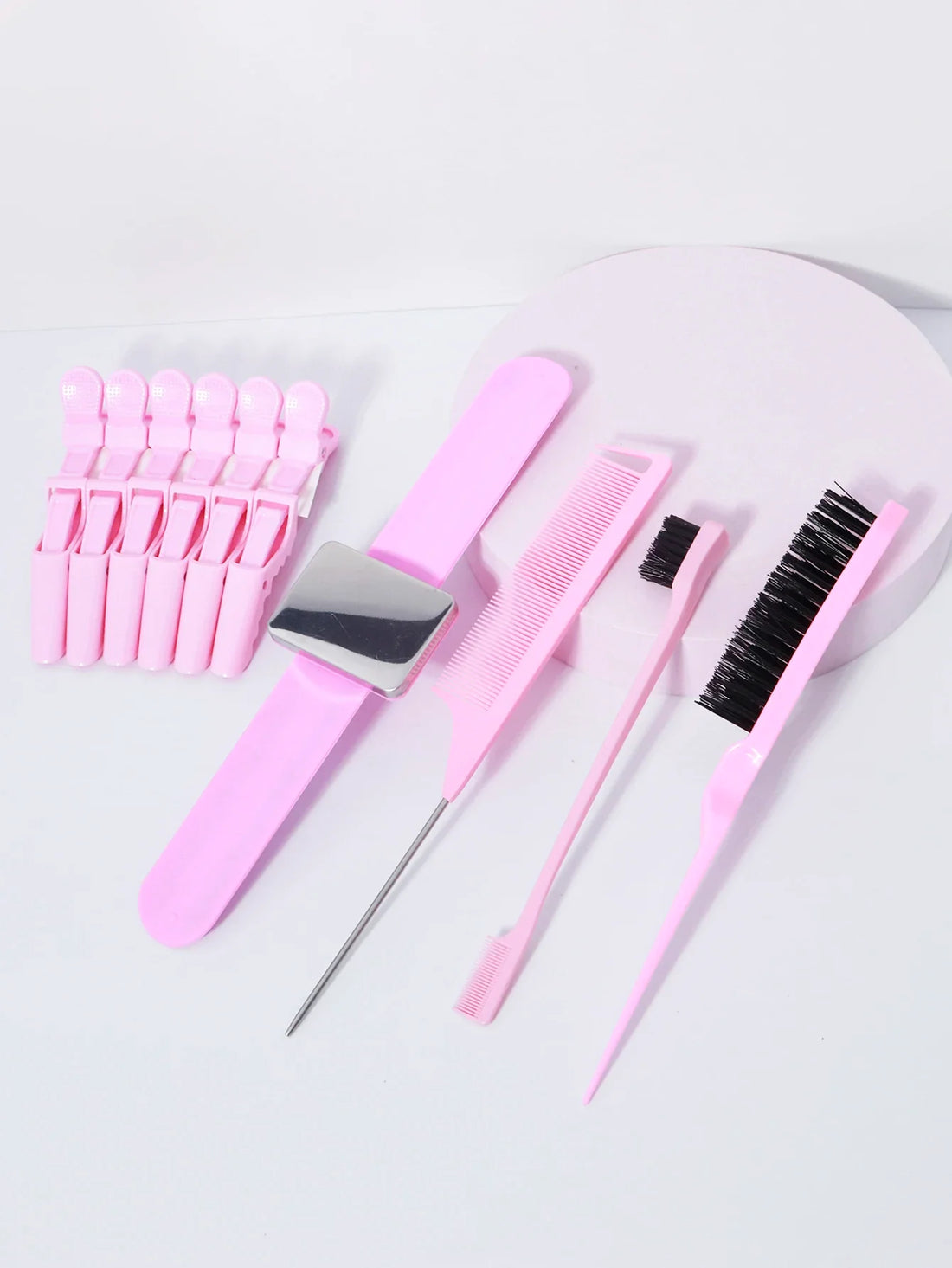 10 Piece Comb Styling Tool Set With Magnetic Needle Wristband And Crocodile Hair Clip