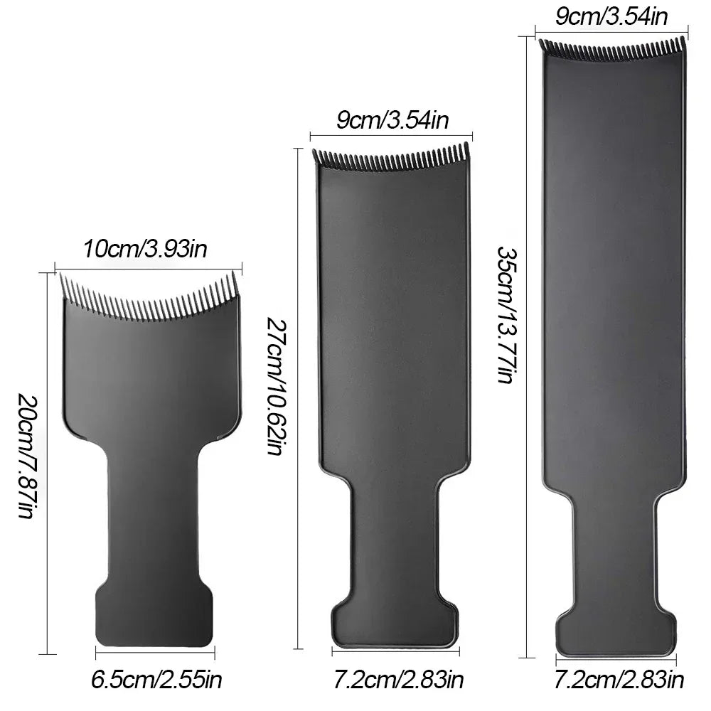 Toothed Hair Dye Plate and Brush 1 Piece PVC Hair Dye Tool