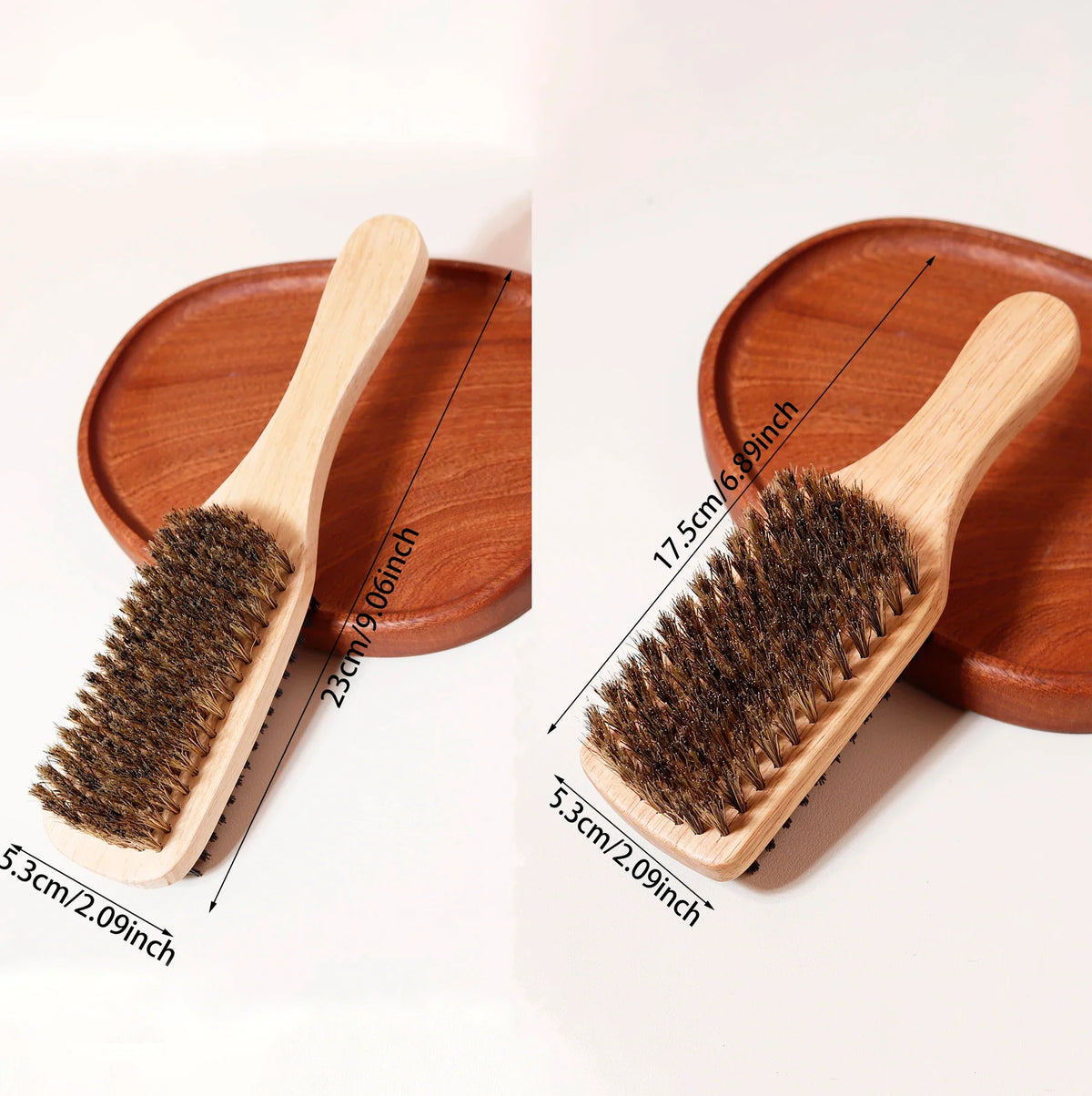 Double Sided Hair Brush 1Pc Soft and Hard Wood Styling Brush