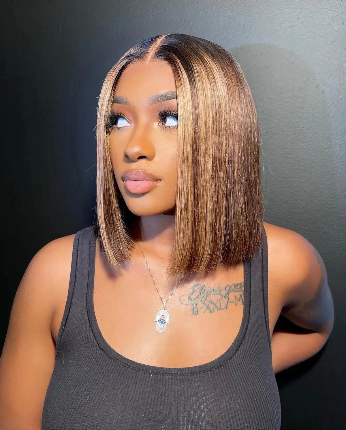 Bob Wig 13x4 Straight Ombre 4/27 Remy Human Hair Transparent Lace Front Wig