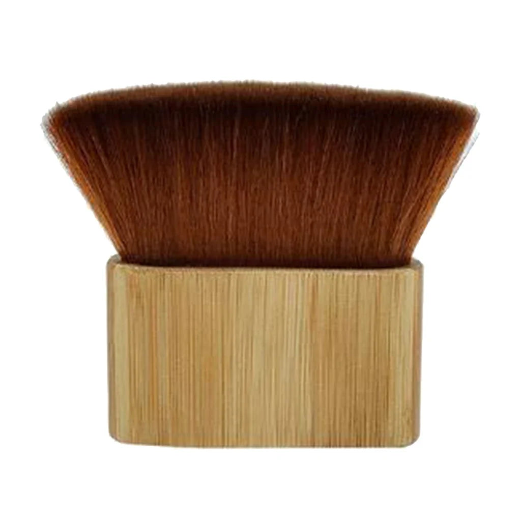 Hair Cutting Neck Duster Brush With Wooden Handle Soft Bristles