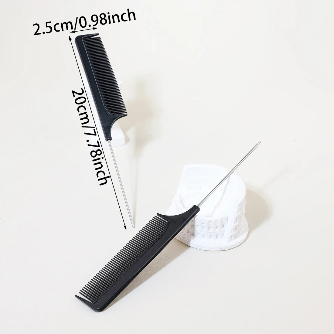 Hairdressing Rat Tail Comb Set 2 or 4 Pieces PP Plastic