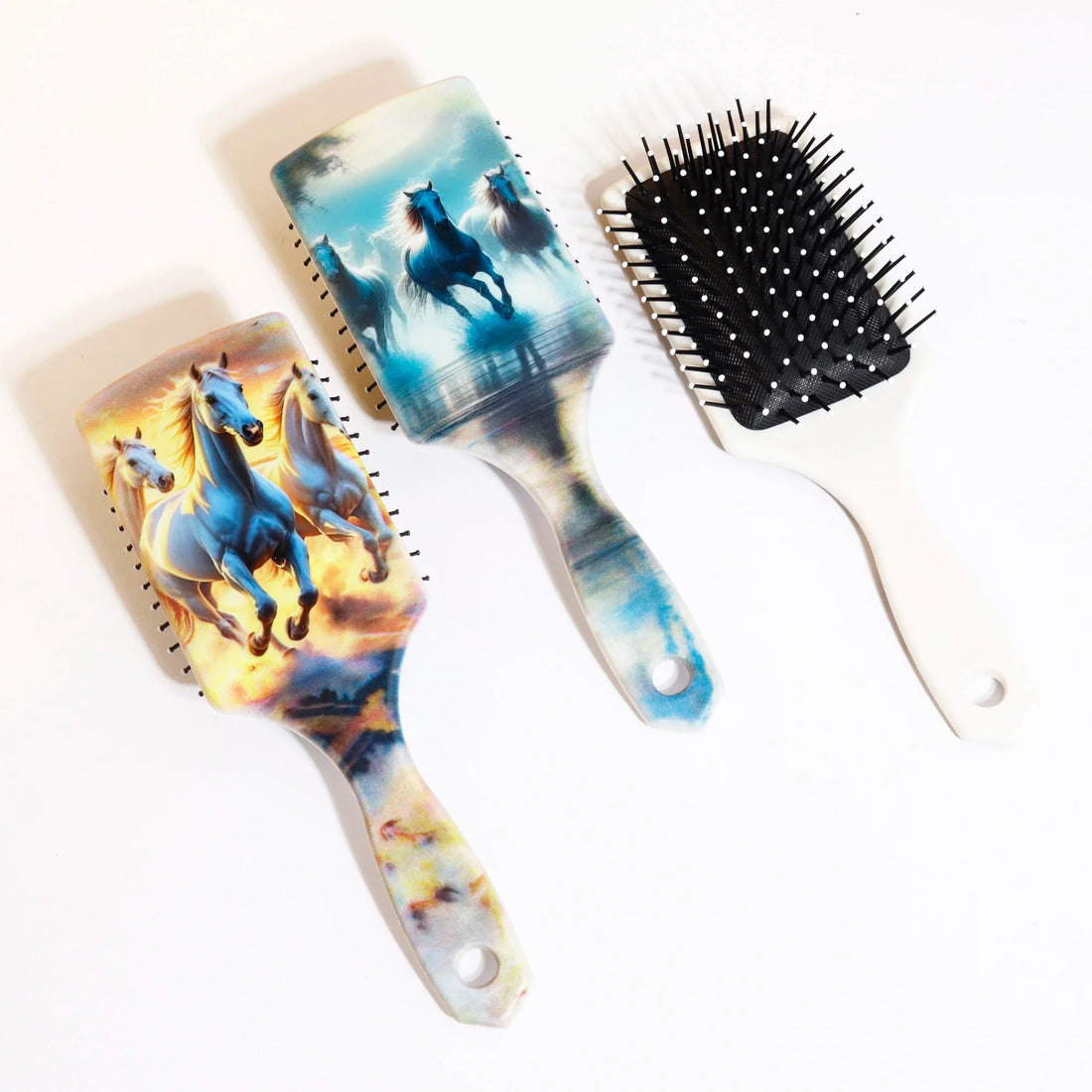 Air Cushion Massage Comb With Horse Print For Real Hair Wigs 1 Piece