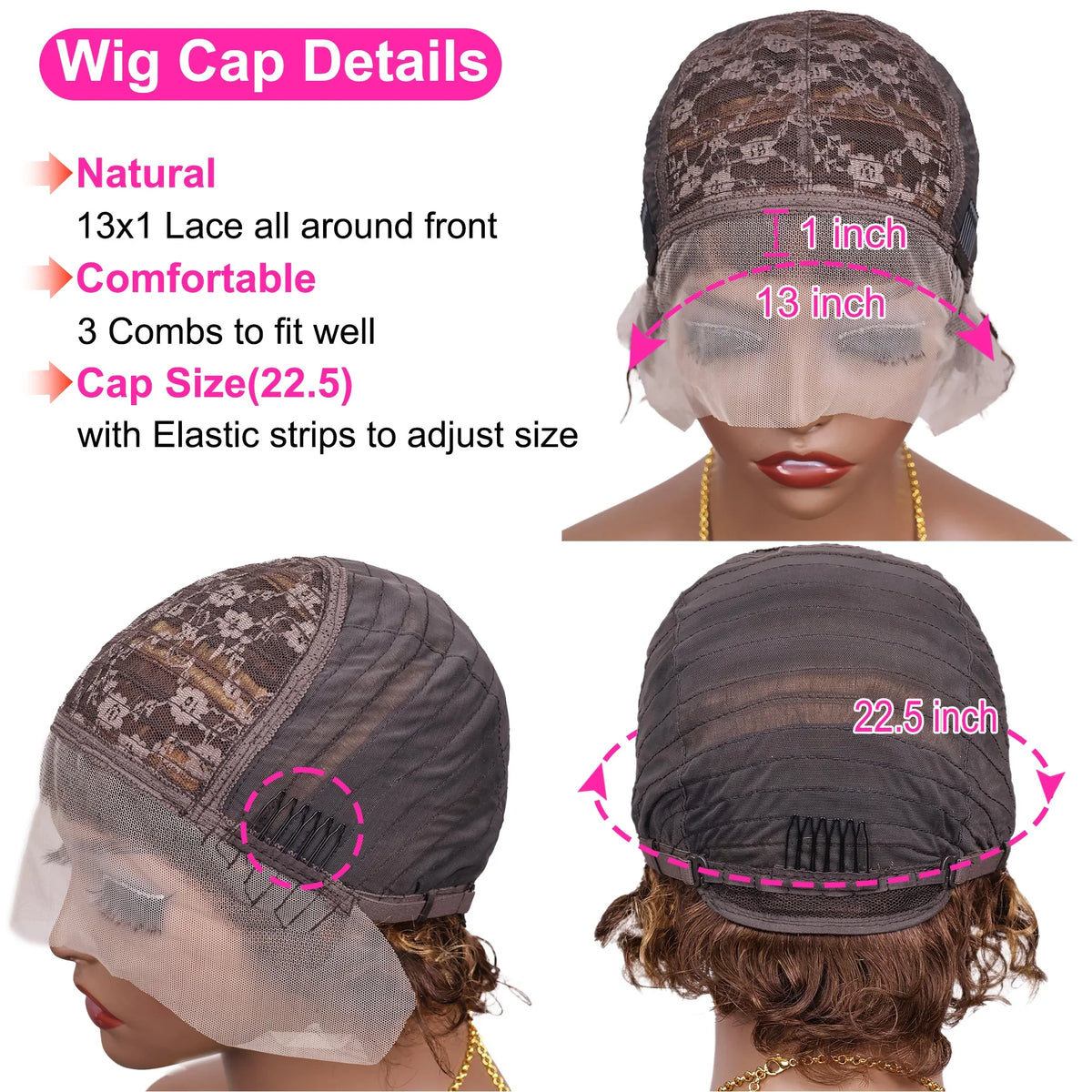 4/27 Transparent Lace Front Short Kinky Curly Brazilian Human Hair Wig