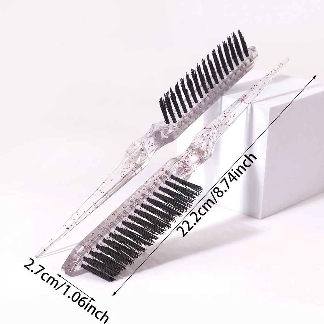 1 2 3 Pcs Resin Tear Hair Brush Mouse Tail Comb Edge Brush for Wigs