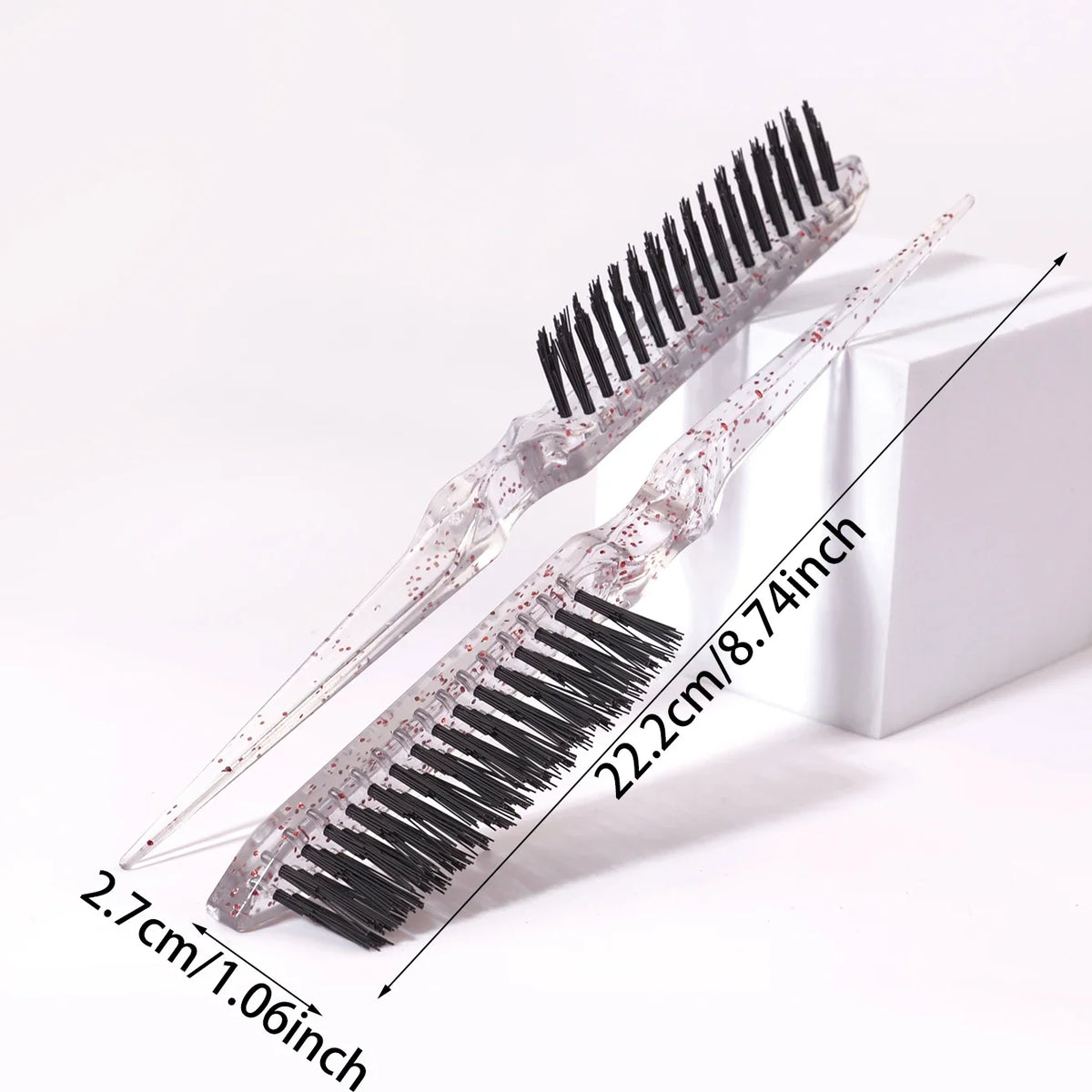 1 2 3 Pcs Resin Tear Hair Brush Mouse Tail Comb Edge Brush for Wigs