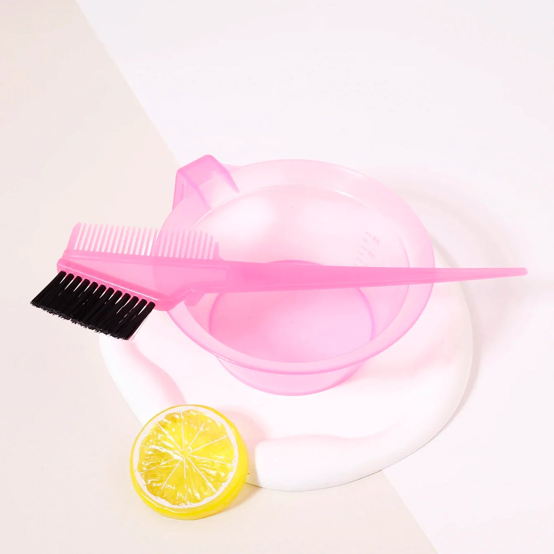 2Pc Hair Dye Brush and Color Bowl Set PP Hair Tint Applicator