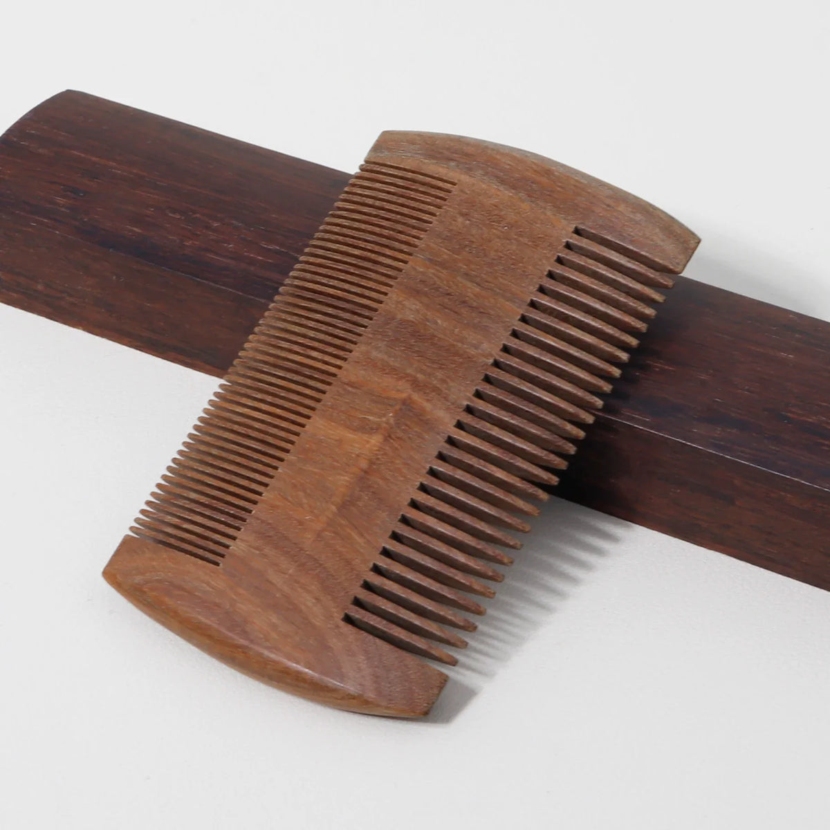 1 Pocket Double Sided Sandalwood Wooden Hair Comb