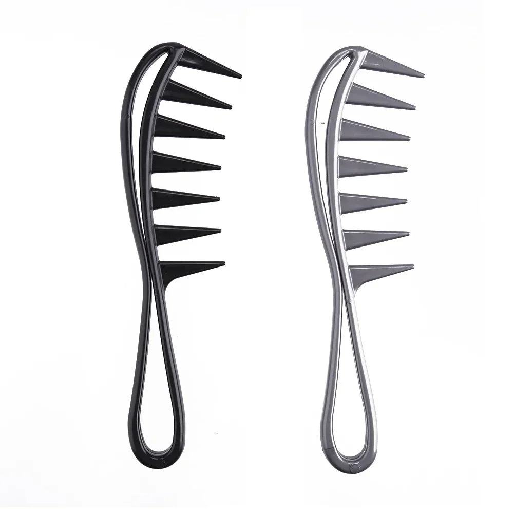 Wide Tooth Shark Comb Curly Hair Detangling Tool 1 Piece Plastic