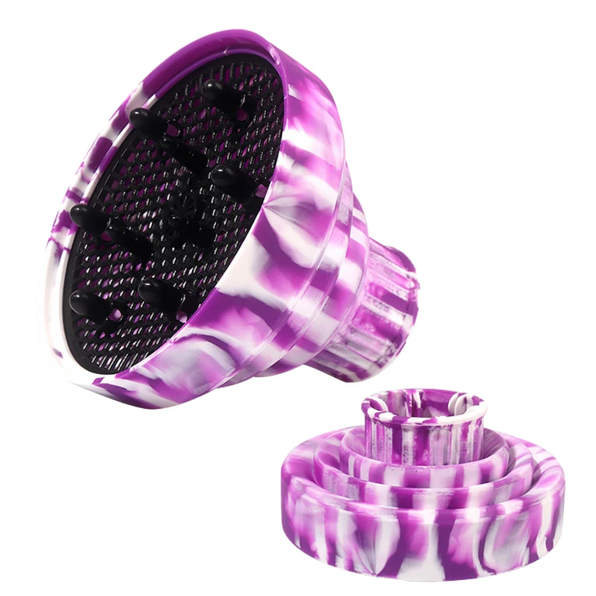 1 Piece Heat Resistant Silicone Hair Dryer Diffuser Cover Foldable