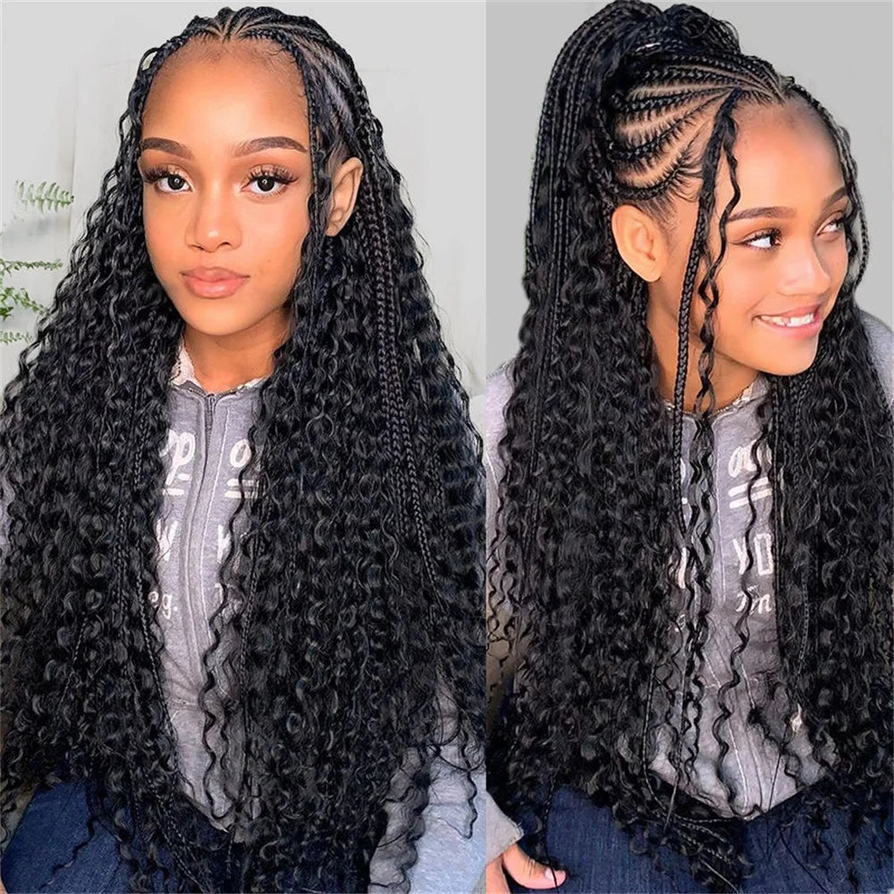 100g Boho Braids Deep Wave Brazilian Human Hair Bulk Bundles No Weft