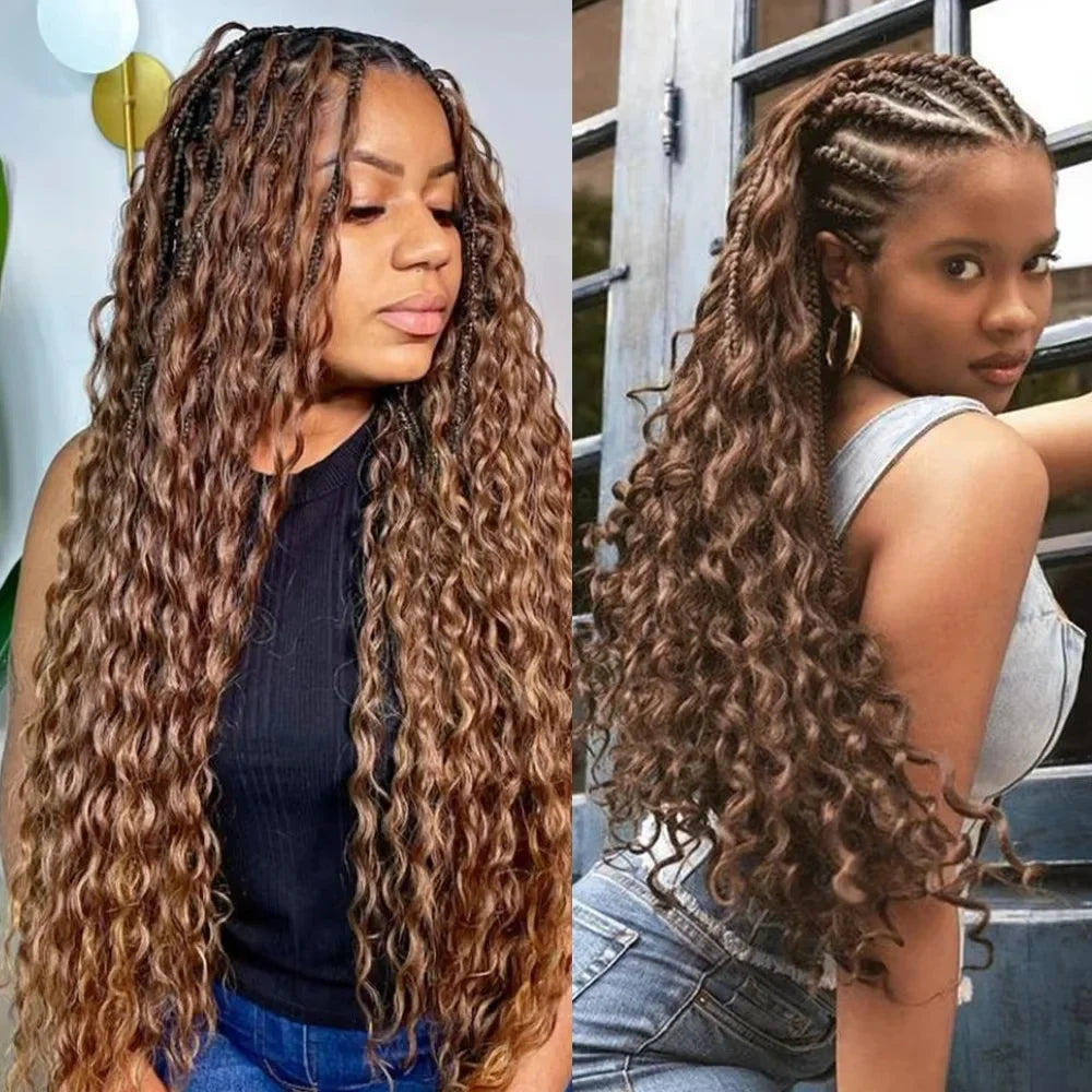 100g Boho Braids Deep Wave Brazilian Human Hair Bulk Bundles No Weft
