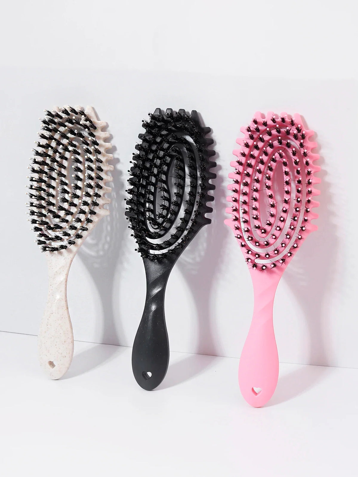 Hollow Scalp Massage Comb with Bristles Anti-Static PC 1 Piece