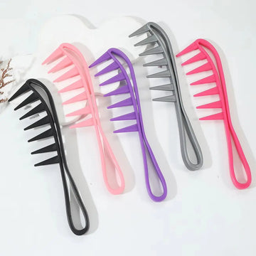 Wide Toothed Anti Static Plastic Comb Hairdressing Tool