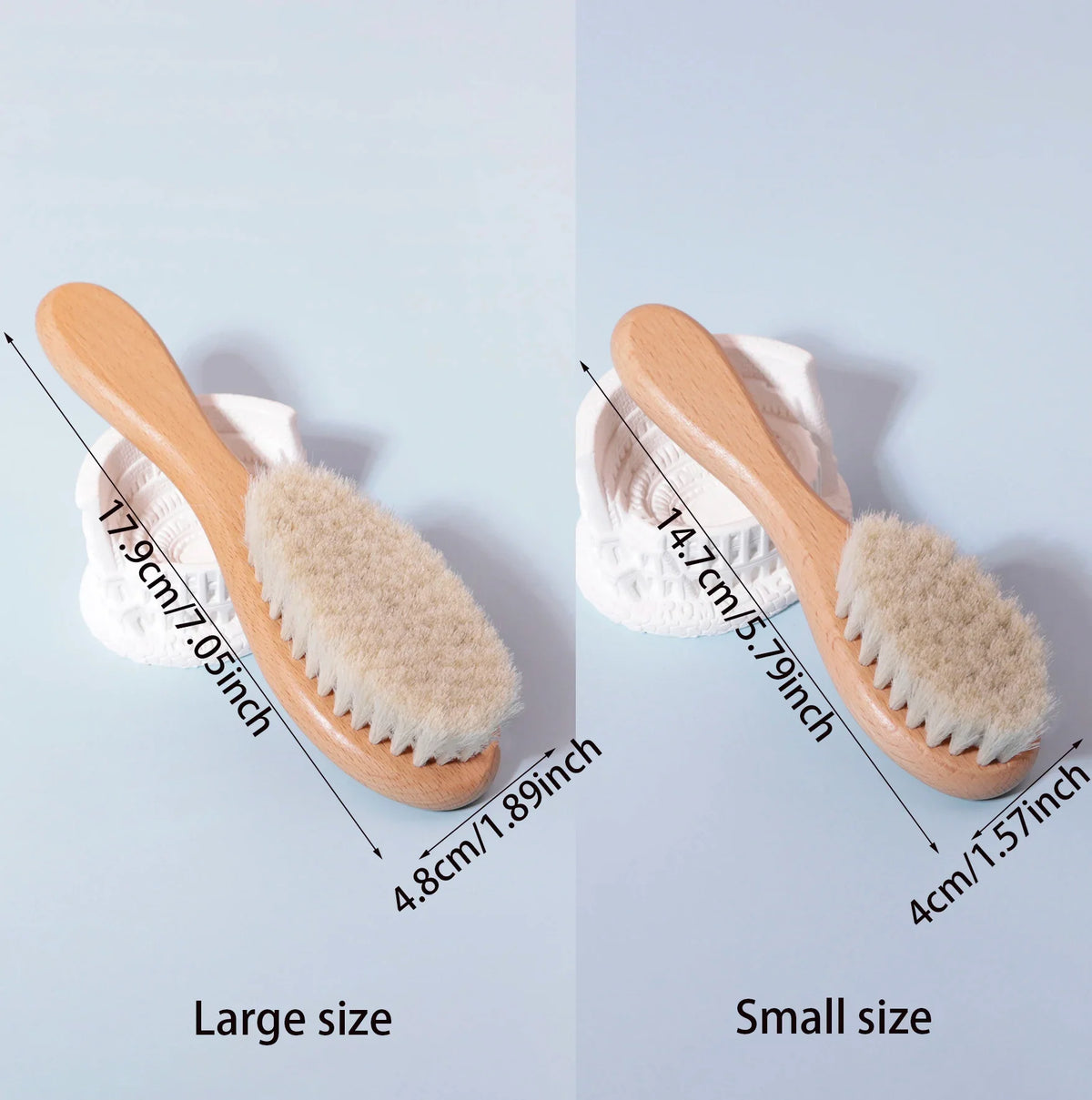 1/2pcs Wool Clothes Brush With Wood Handle Anti Static Lint Remover