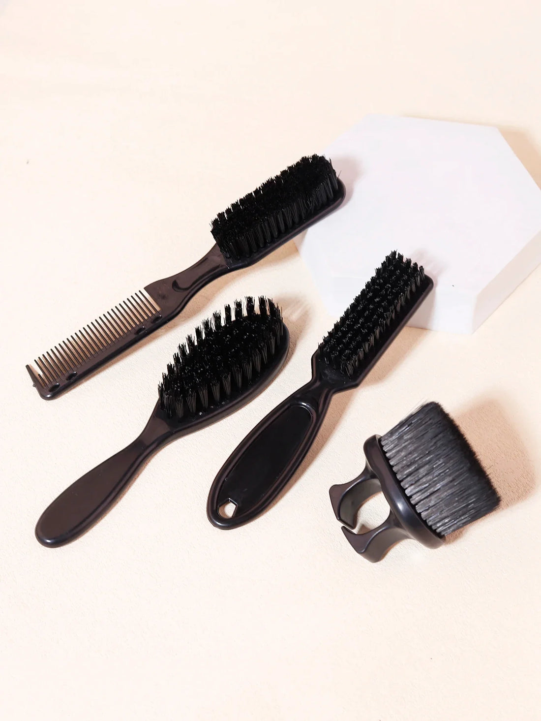 4 Piece Beard Brush Comb Cleaning Tool Set PC Material
