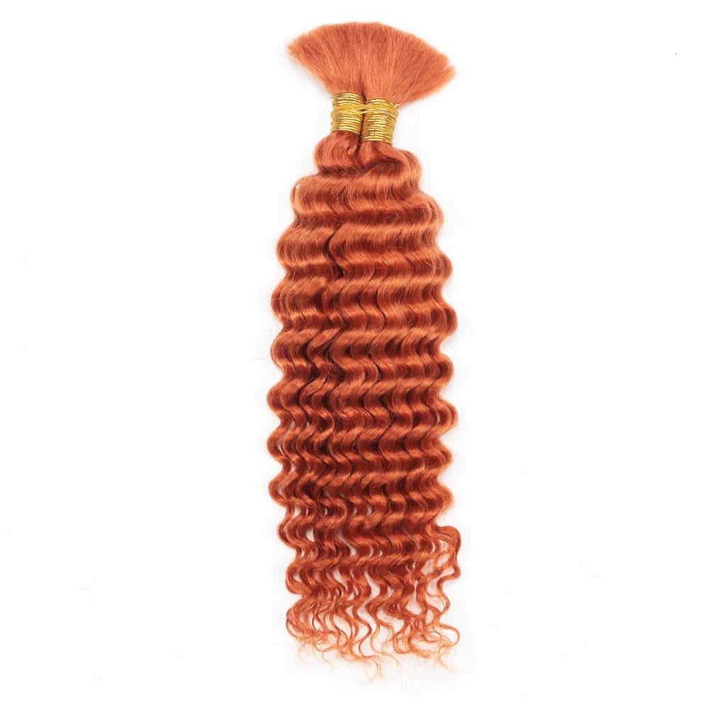 100g Boho Braids Deep Wave Brazilian Human Hair Bulk Bundles No Weft