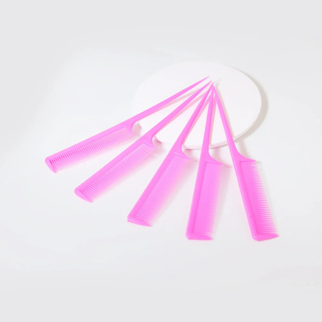 5 Piece Rat Tail Comb Set PP Styling Hair Brushes for Wigs