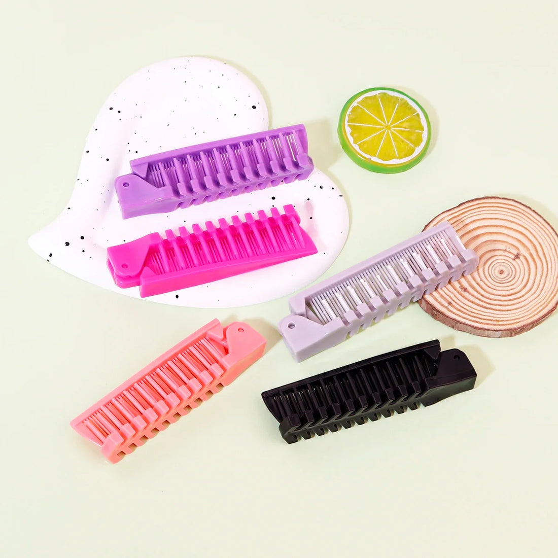 Anti-Static Folding Hair Comb Set 1 2 3 5 Pcs PP Material