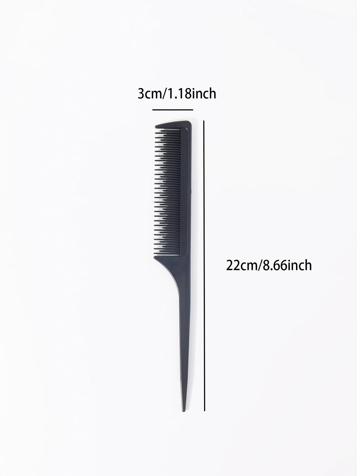 Carbon Fiber Heat Resistant Pointed Tail Comb 1 Piece