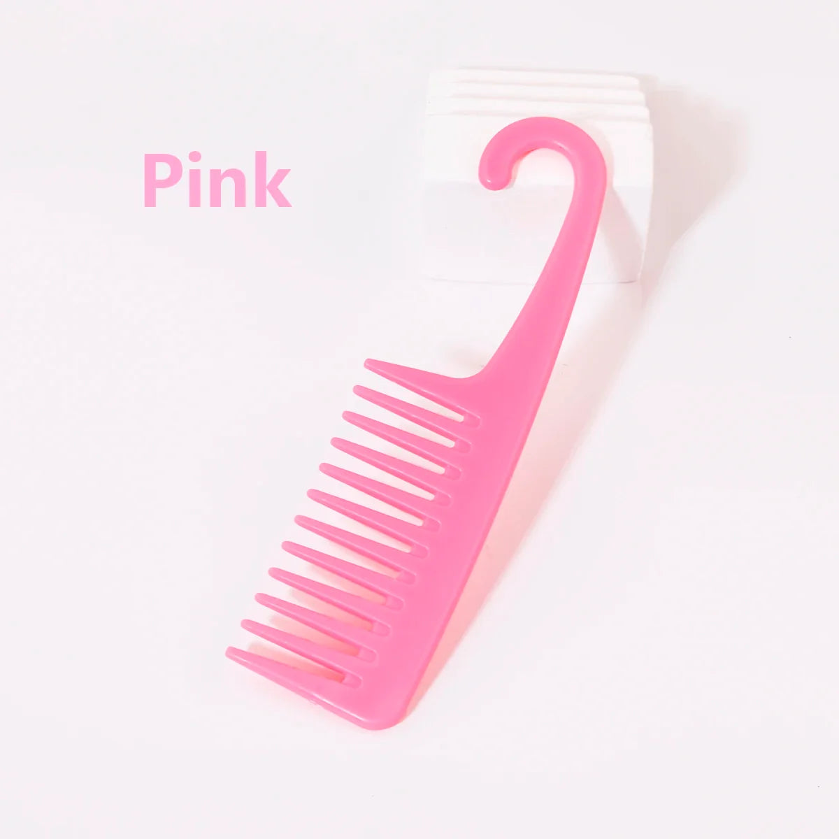 Wet Hair Curling Comb Heat Resistant Wide Tooth Hair Combing Tool with Hook