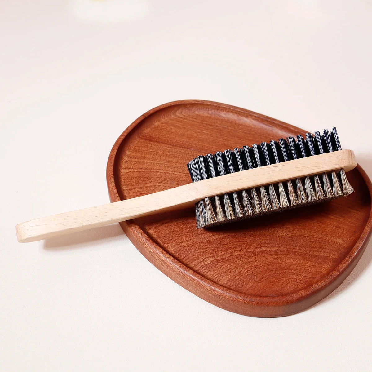 Double Sided Hair Brush 1Pc Soft and Hard Wood Styling Brush