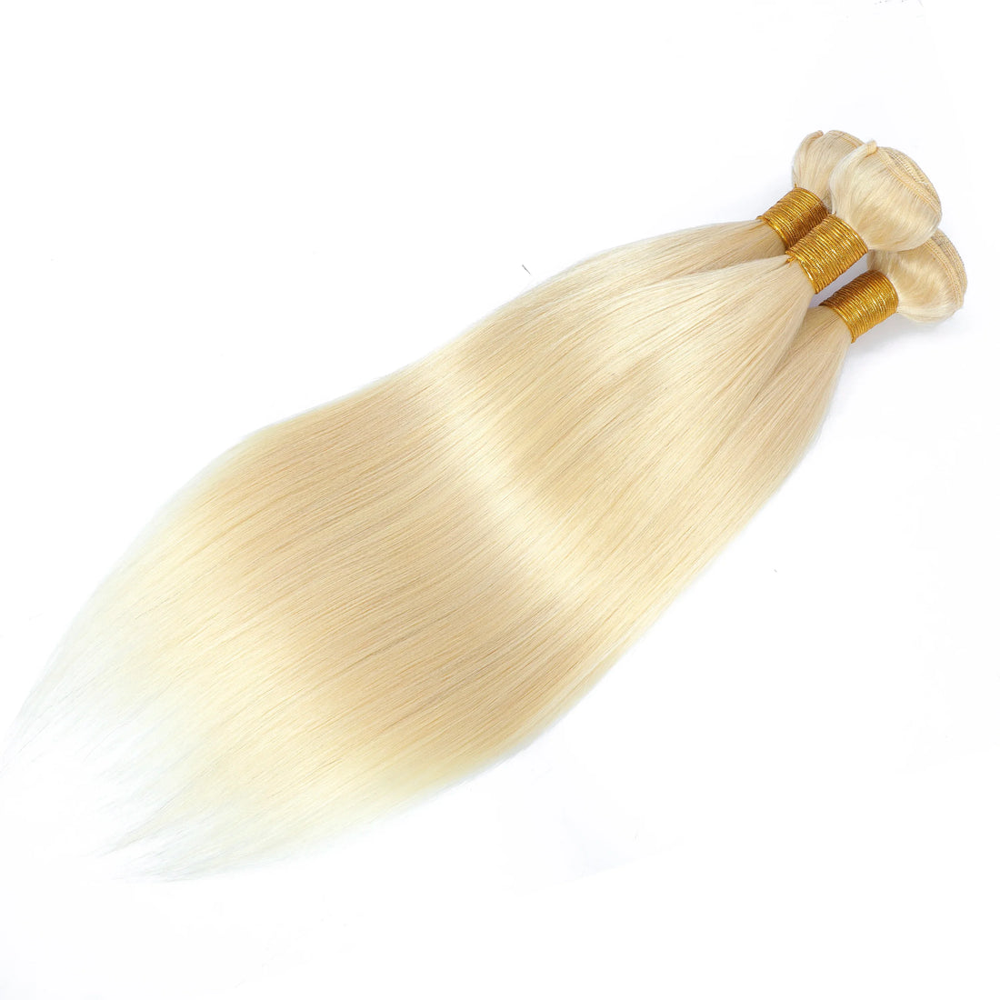 12A 613 Blonde Straight Brazilian Virgin Hair Extensions 20 22 24 Inch 3 Bundles