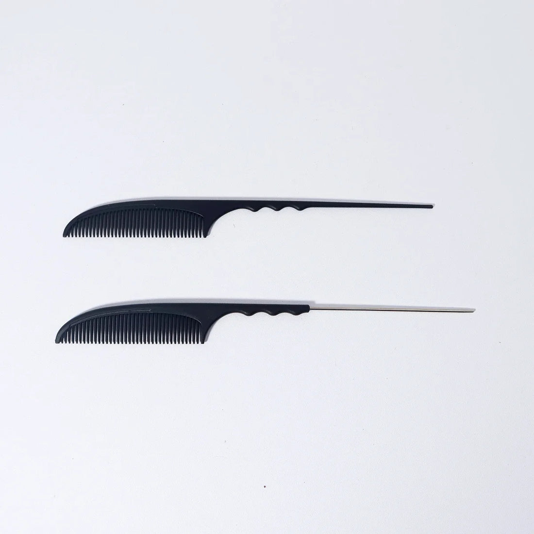 Anti-Static Heat Resistant Mouse Tail Comb Plastic Handle Stainless Steel Handle