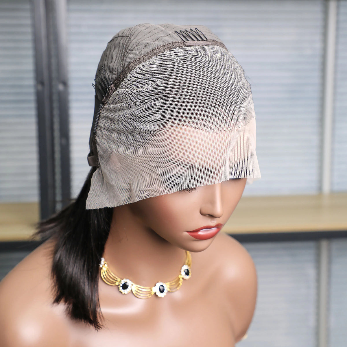 10-16 Inch Short Straight Bob Wig 100% Brazilian Human Hair 13x4 Lace Frontal 200% Density