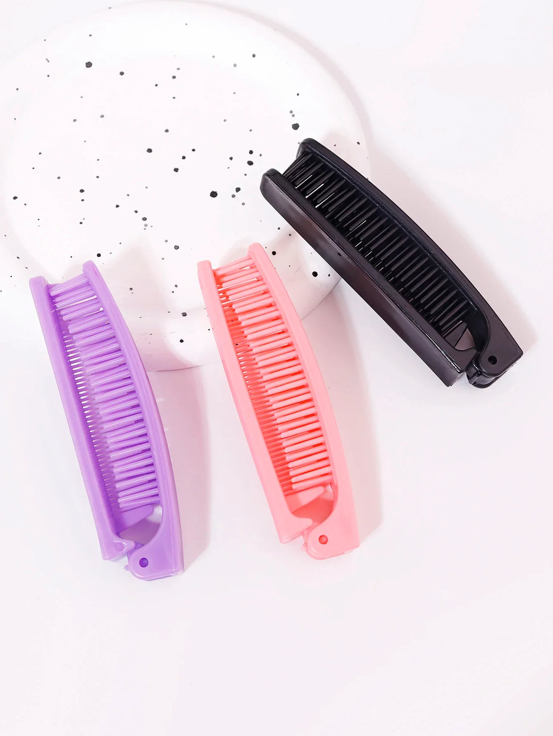 1/3pcs Foldable Anti-Static Plastic Pocket Comb for Hair Wigs