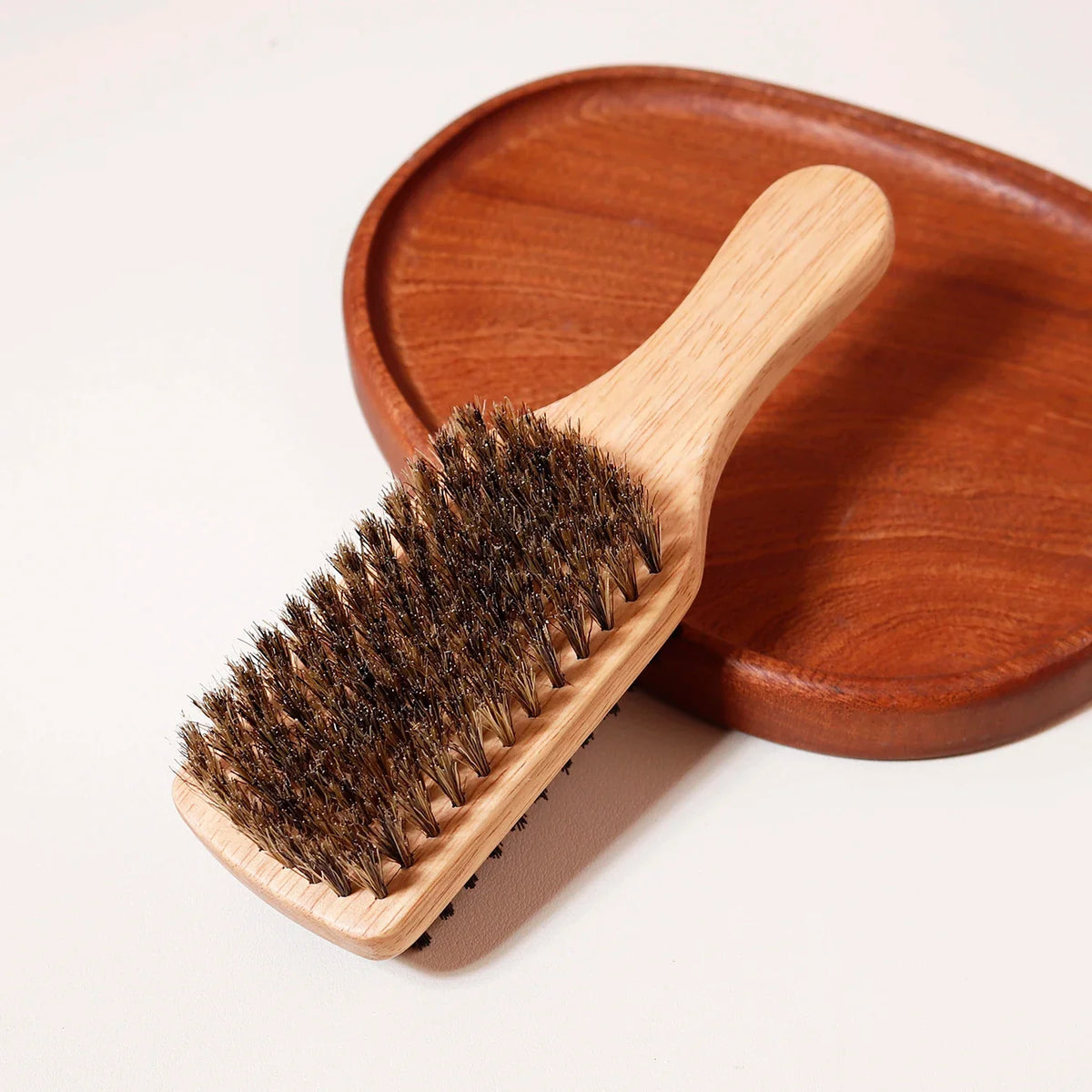 Double Sided Hair Brush 1Pc Soft and Hard Wood Styling Brush