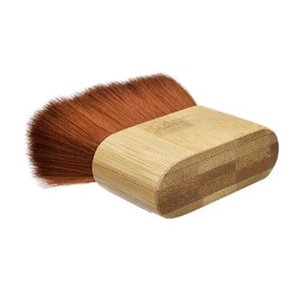 Hair Cutting Neck Duster Brush With Wooden Handle Soft Bristles