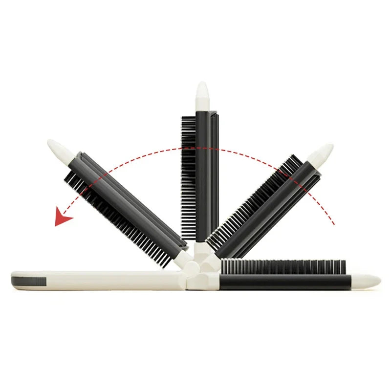 Folding Mini Comb with Mirror and Scalp Massage Portable Travel Comb
