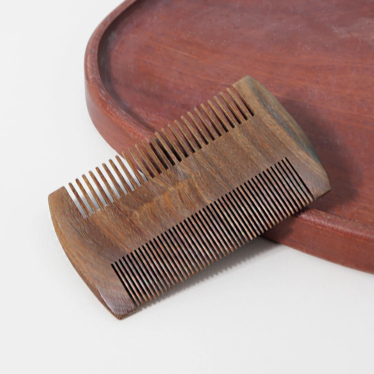 1 Pocket Double Sided Sandalwood Wooden Hair Comb